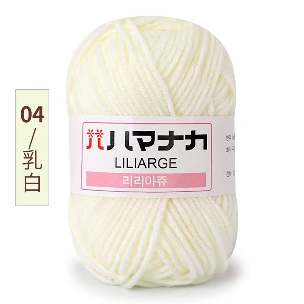 25g 4ply Milk Cotton Yarn Anti-Pilling (10/pack)