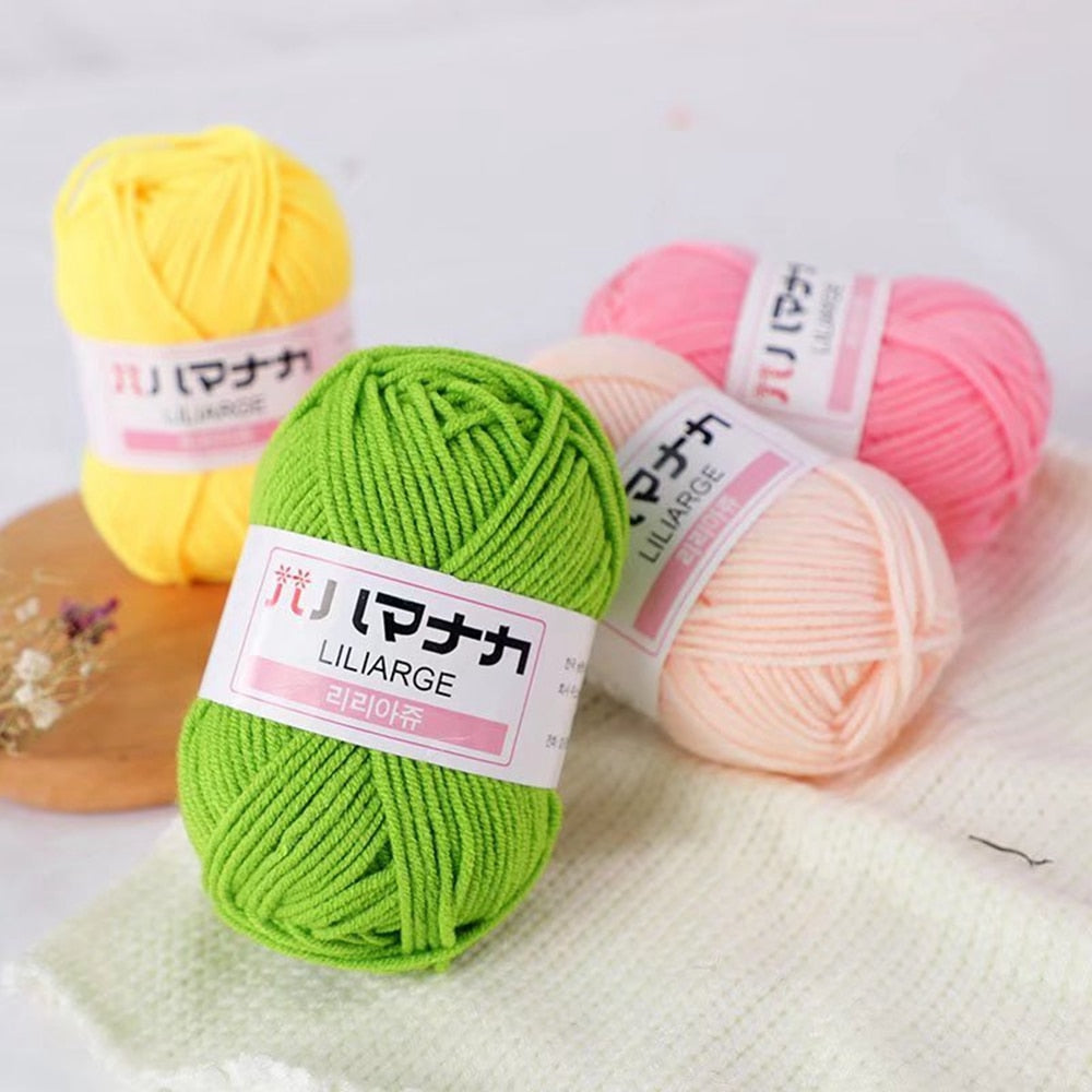 25g 4ply Milk Cotton Yarn Anti-Pilling (10/pack)