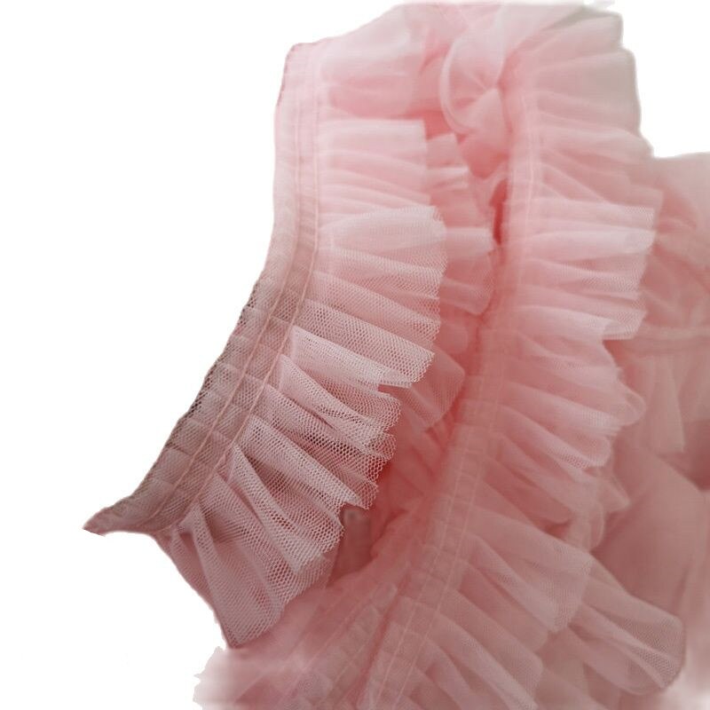 Pleated Lace Tulle Fabric