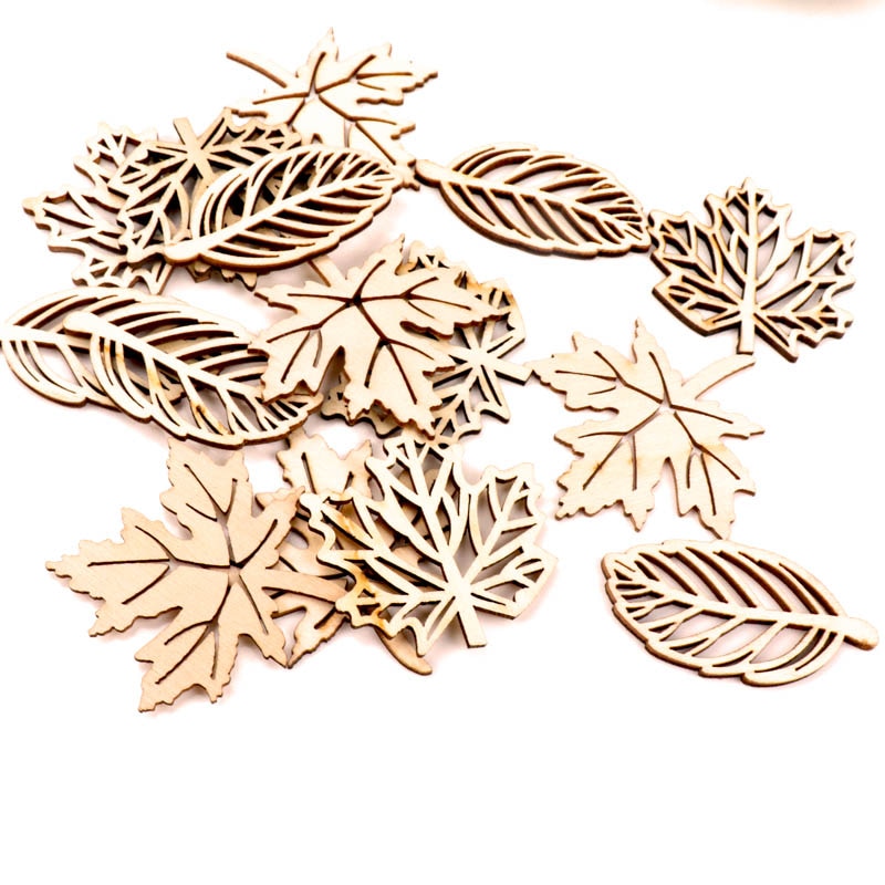 Wooden Decorative Embellishments (style options, 20 or 50/pack)