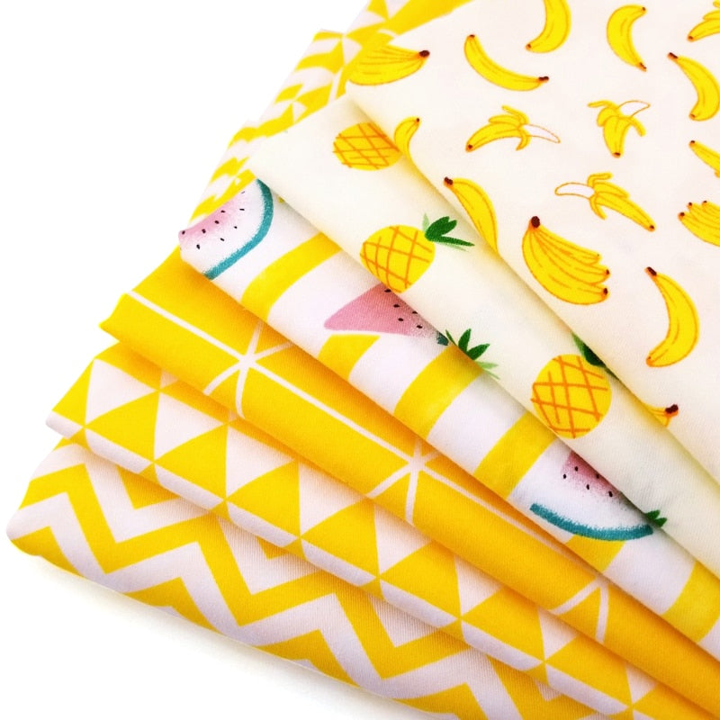 Yellow Series Patchwork Twill Cotton Fabric