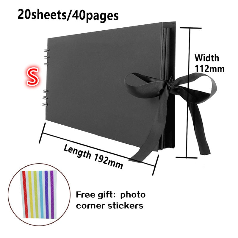 S-M-L Ribbon Tie Scrapbook (40 or 80 pages, with or without accessories)