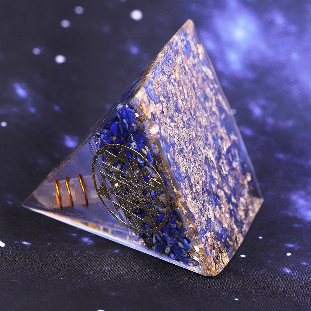 Natural Lapis Lazuli Pyramid Energy/Healing/Protection