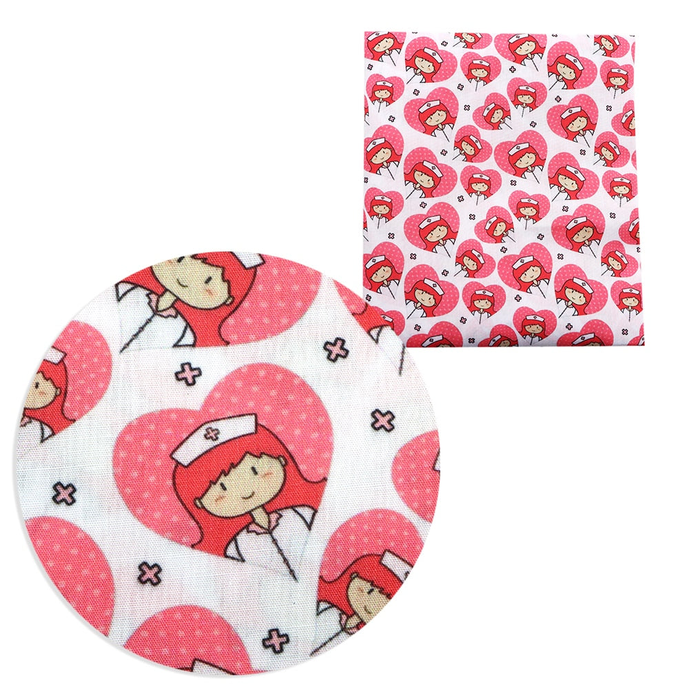 Healthy Nurse Polyester Cotton Fabric