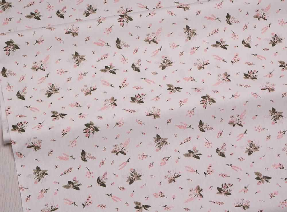 Flower Printed Cotton Twill Fabric