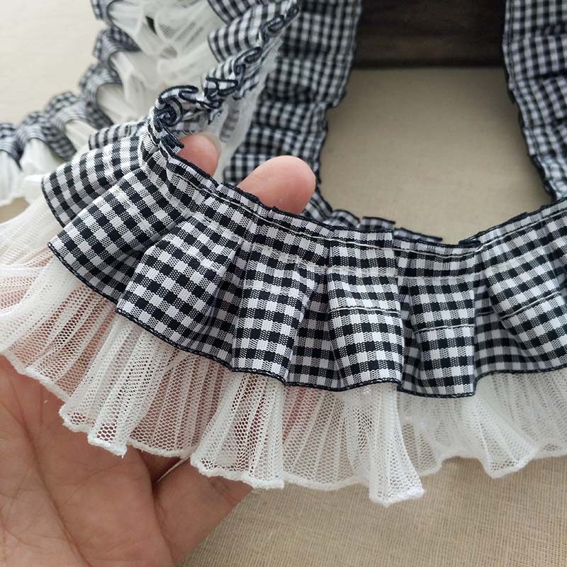 Pleated Elastic Lace Ribbon