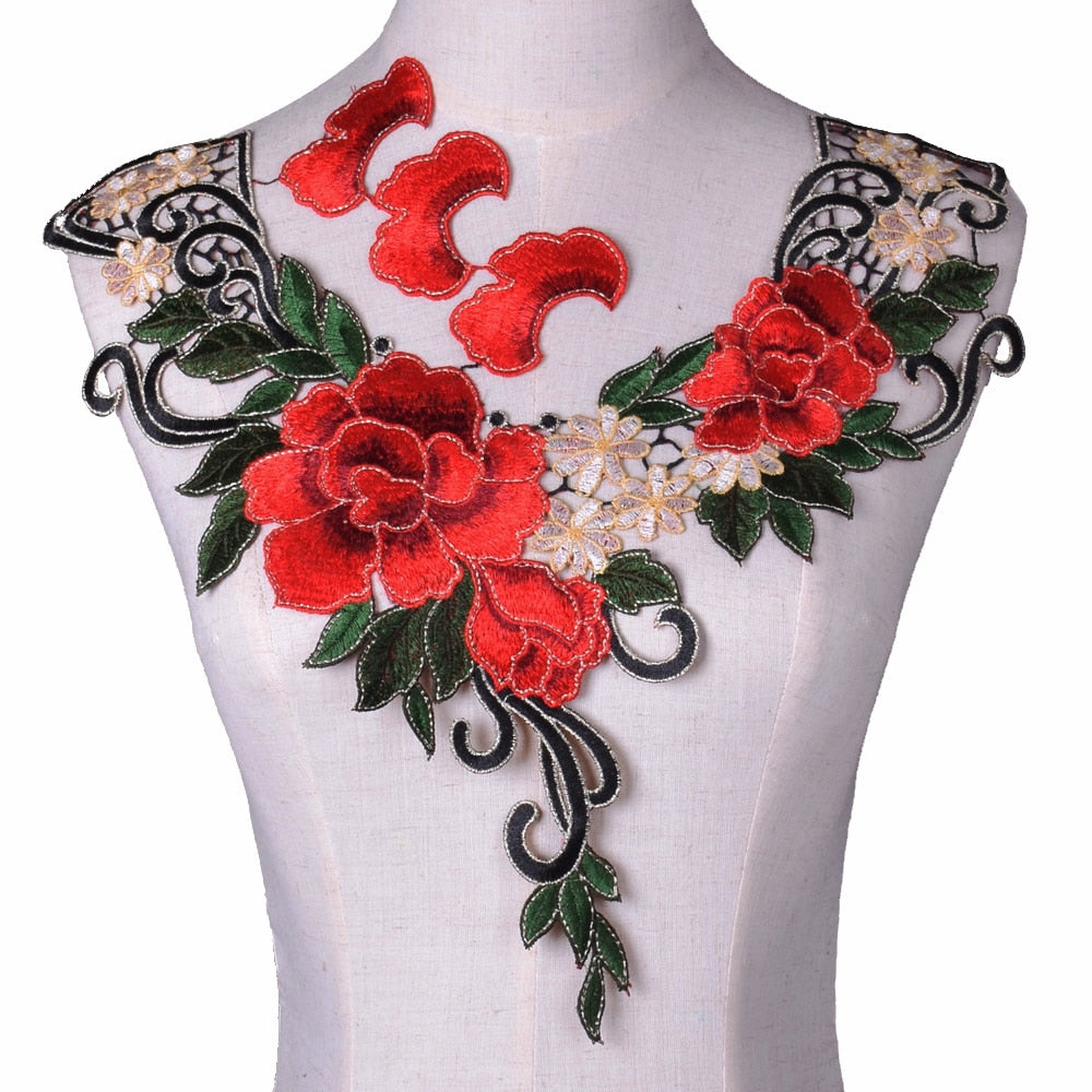 Flower Embroidered Lace Applique