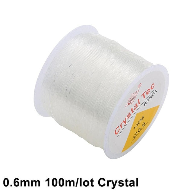 Crystal Beading Stretch Cords (100M, multiple size)