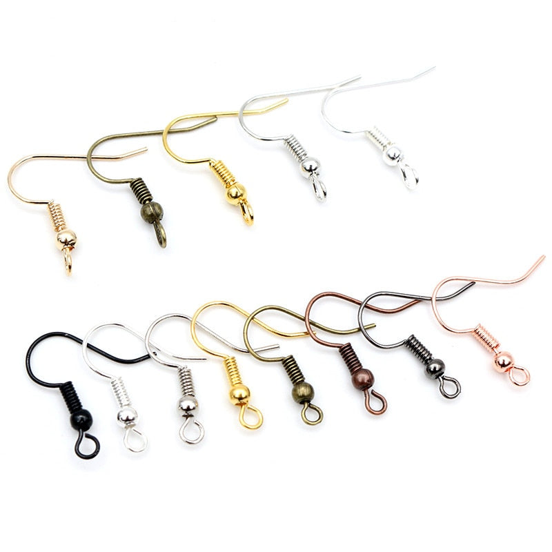 Earring Clasps Hooks 100/lot (color/style options)