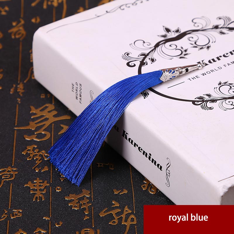 2PCS 14cm Cone Alloy Cap Silk Tassel