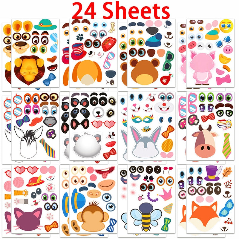 24Sheets Children DIY Puzzle Sticker Games