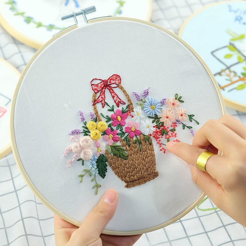 Flower Pattern Embroidery Kit