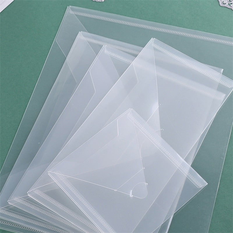 Transparent Plastic Folder Storage Bags (size options, 1 or 2 pack)