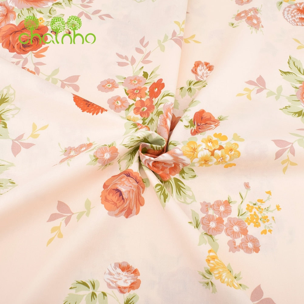 Rose Printed Twill Cotton Fabric