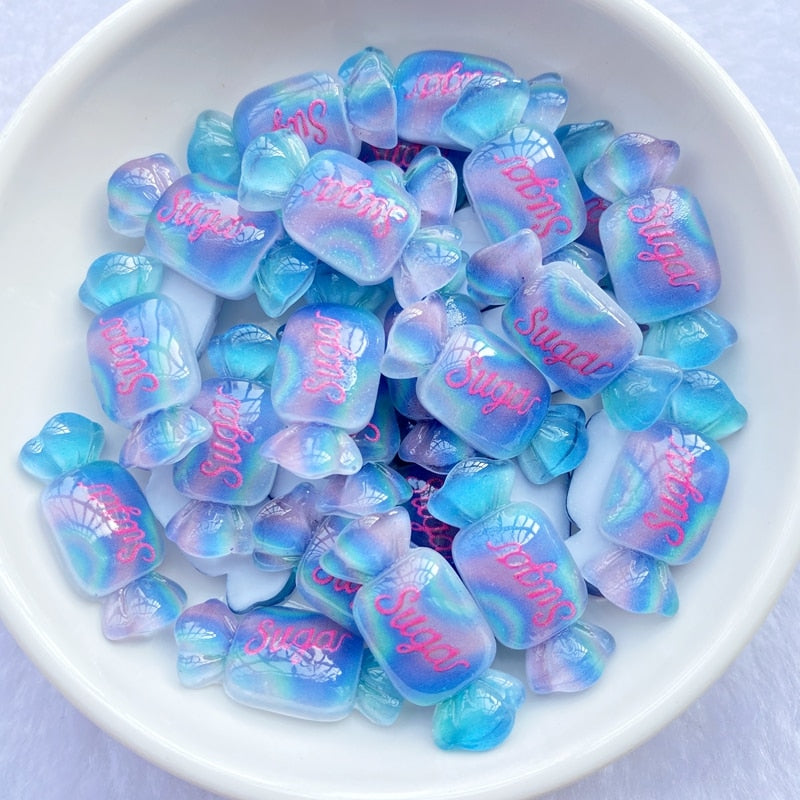 Cute Mini Mixed Candy 3D Resin Charms (12/pack, color options)