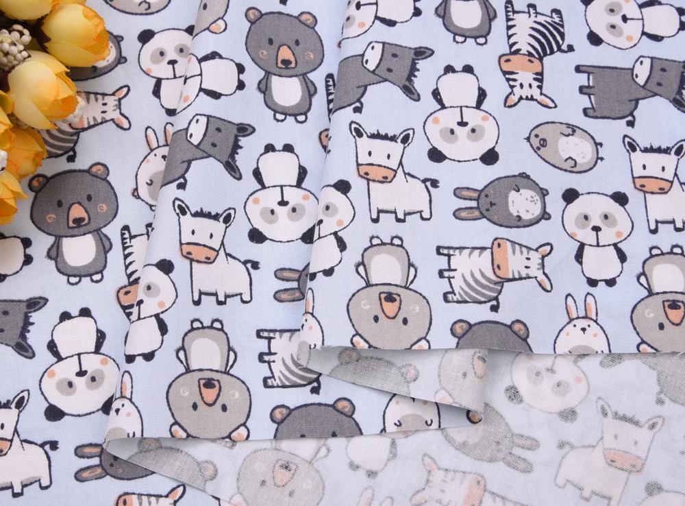 Cute Animal Printed Cotton Twill Fabric