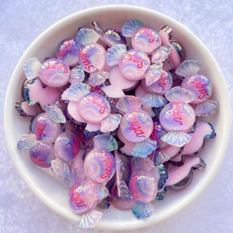 Cute Mini Mixed Candy 3D Resin Charms (12/pack, color options)