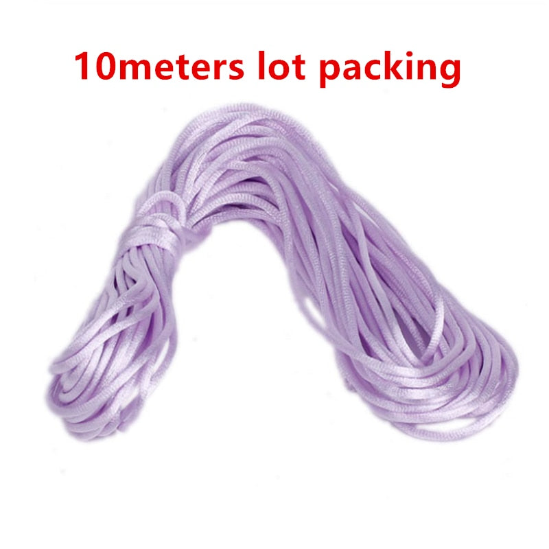 Braided Macrame Silk Cord Rope (10m, color options)