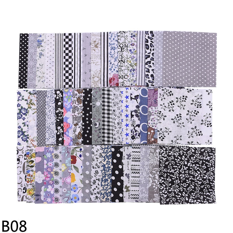 50pcs Colorful Cotton Fabric Squares