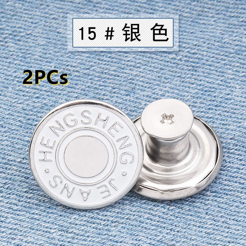 2PCs Snap Fastener Metal Buttons