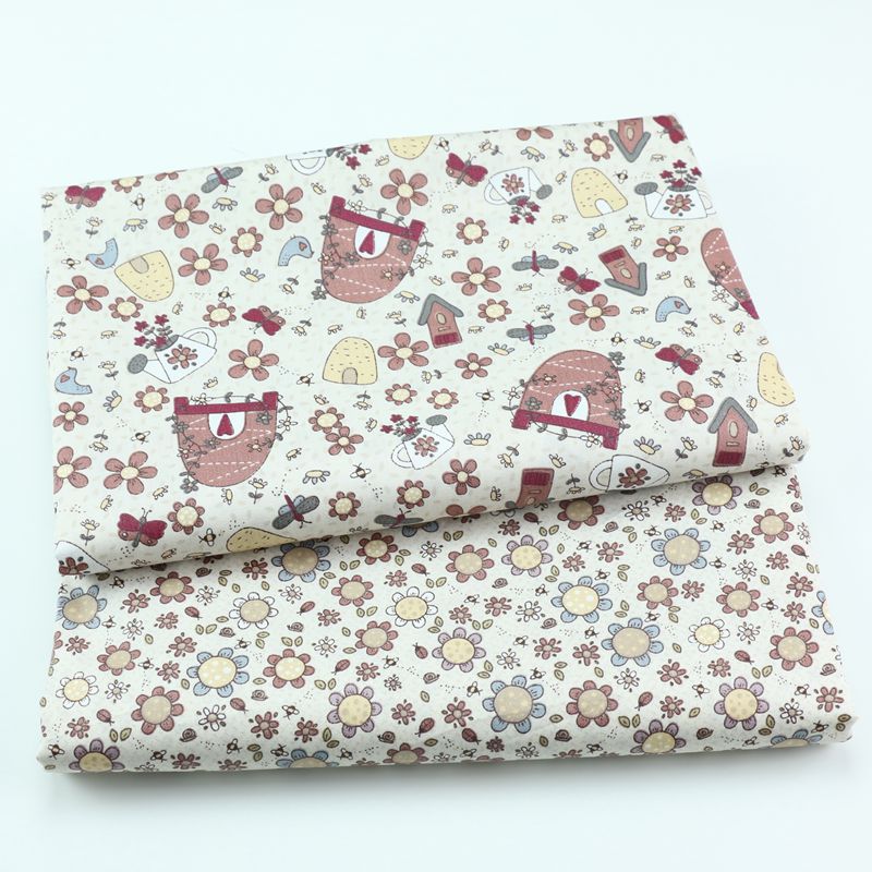 Cotton Patterned Quilting Quarters 2pc