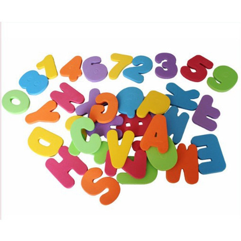 36/set Bath Toy Educational Foam Letters & Numbers