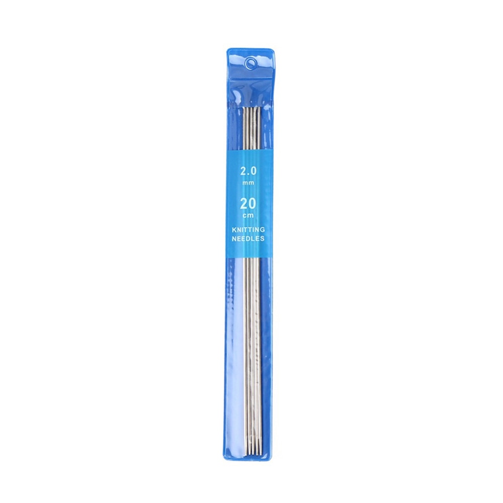 5pcs/set Stainless Steel Knitting Needles