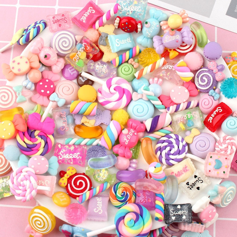 Resin Candy Flatback (50 or 100/pack, color options)