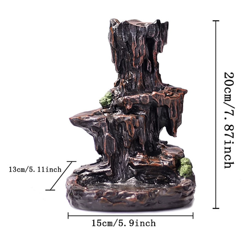 Mountains River Waterfall Incense Burner Fountain