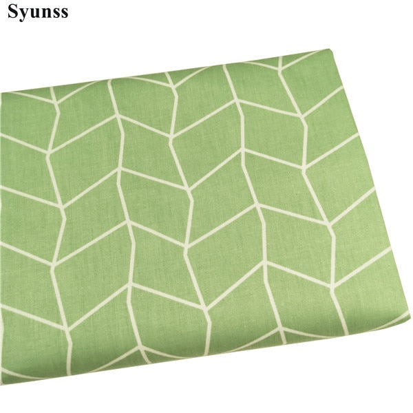 Light Green Printed Cotton Fabric