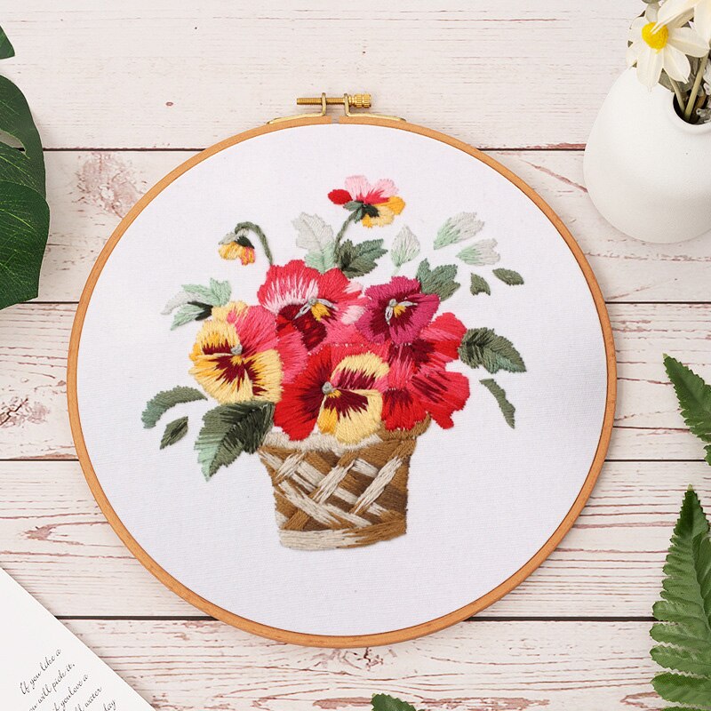 Flower Pattern Embroidery Kit