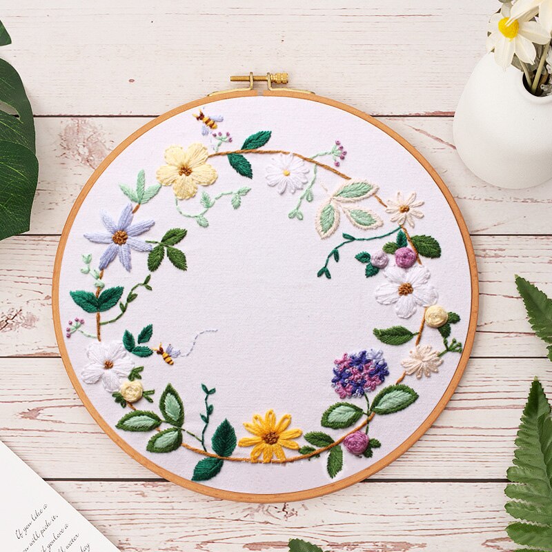 Flower Pattern Embroidery Kit