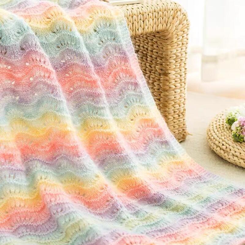 Rainbow Angola Amorous Mohair Wool Yarn