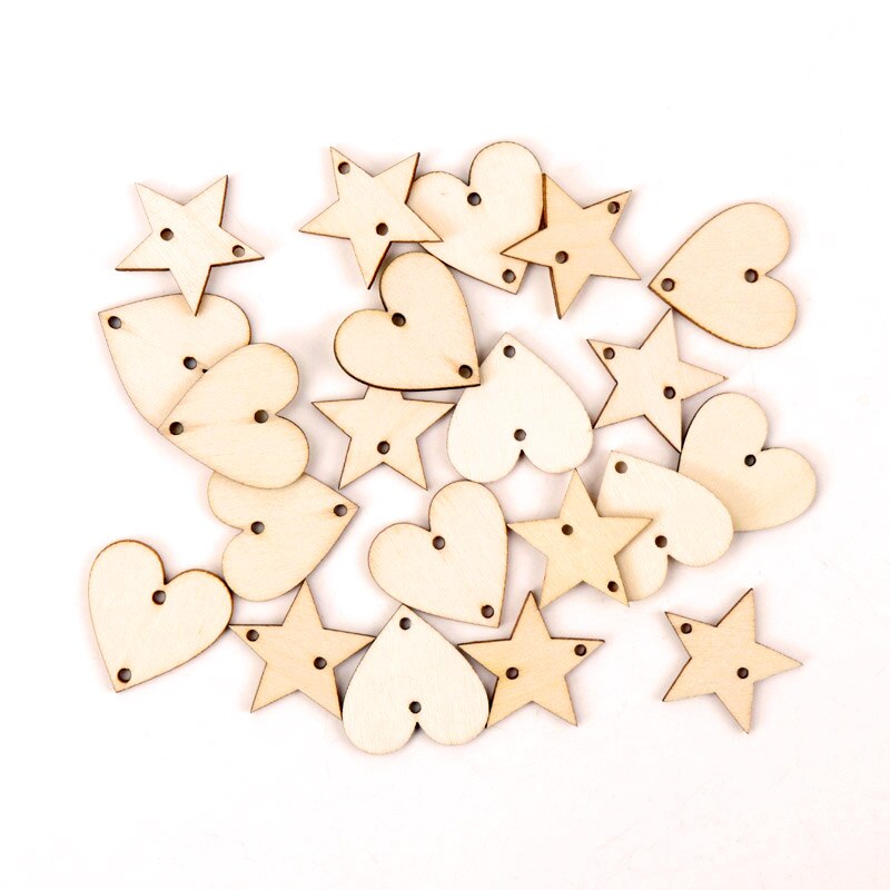 Wooden Decorative Embellishments (style options, 20 or 50/pack)