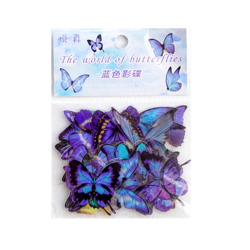 Elegant Butterfly Stickers (40/pack, color options)