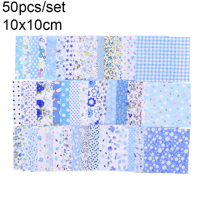 7-50pcs Assorted Floral Printed Cotton Fabric