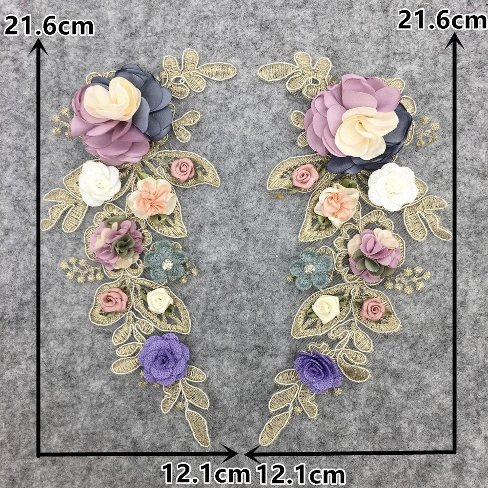 Embroidered Flower Lace Collar