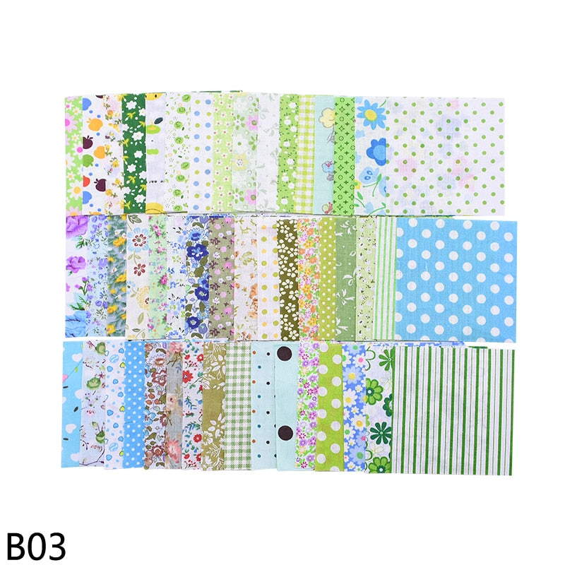 50pcs Colorful Cotton Fabric Squares