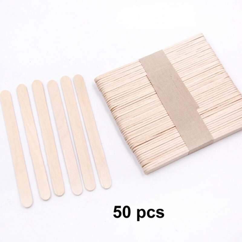 50Pcs/lot Colorful Natural Wood Sticks