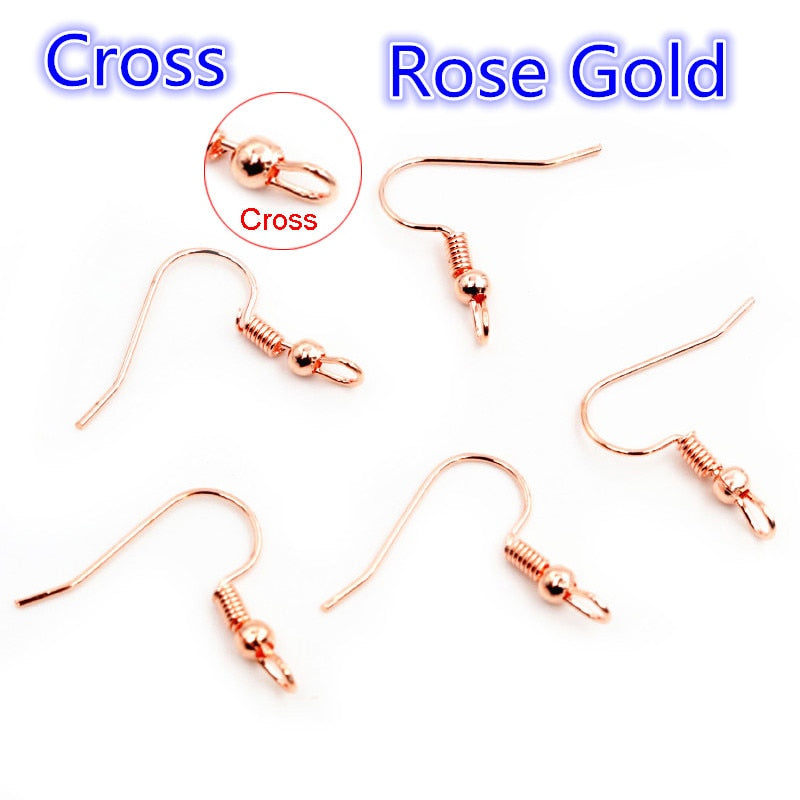 Earring Clasps Hooks 100/lot (color/style options)