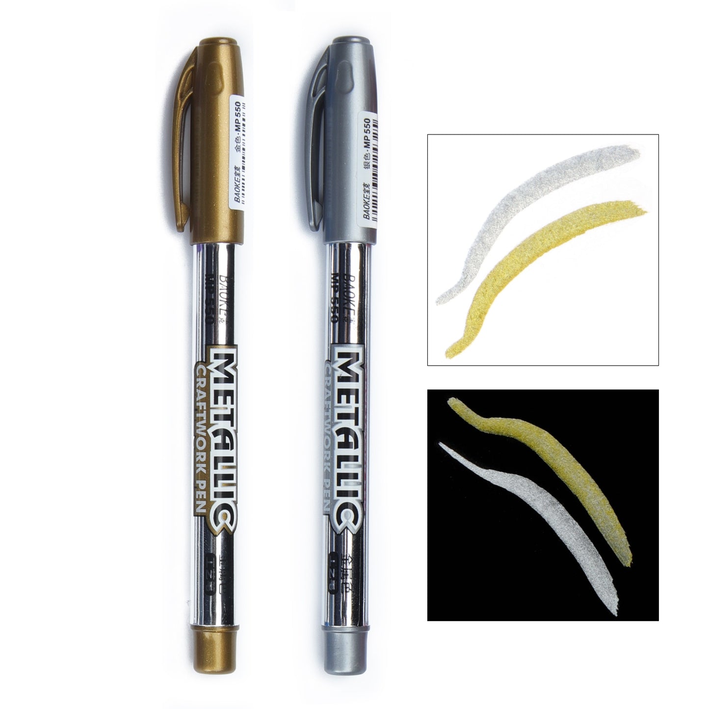 2 piece Metallic Paint Marker 1.5mm