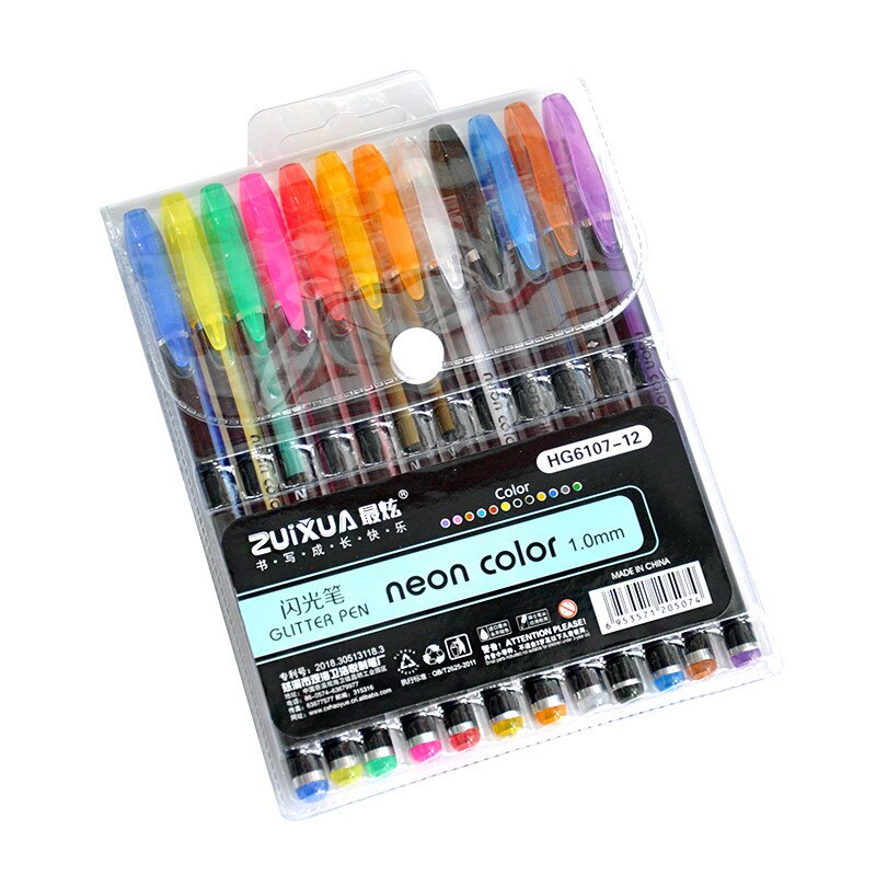 Shiny Gel Pen Set (12/16/18/24 per set)