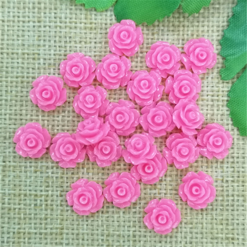 Resin Rose Buds Buttons (80/pack, color options)