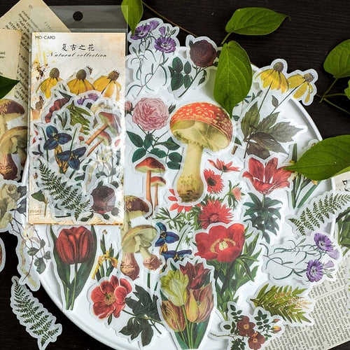 Plant/Flower Stickers (60/pack, style options)