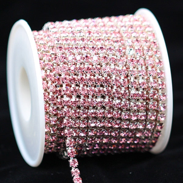 1-10 Yard/Roll Cryistal Rhinestone Trim (2-4mm)