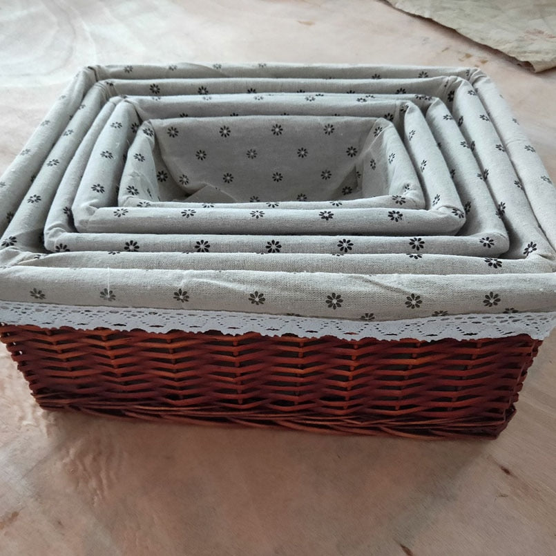 Handmade Rattan Storage Baskets