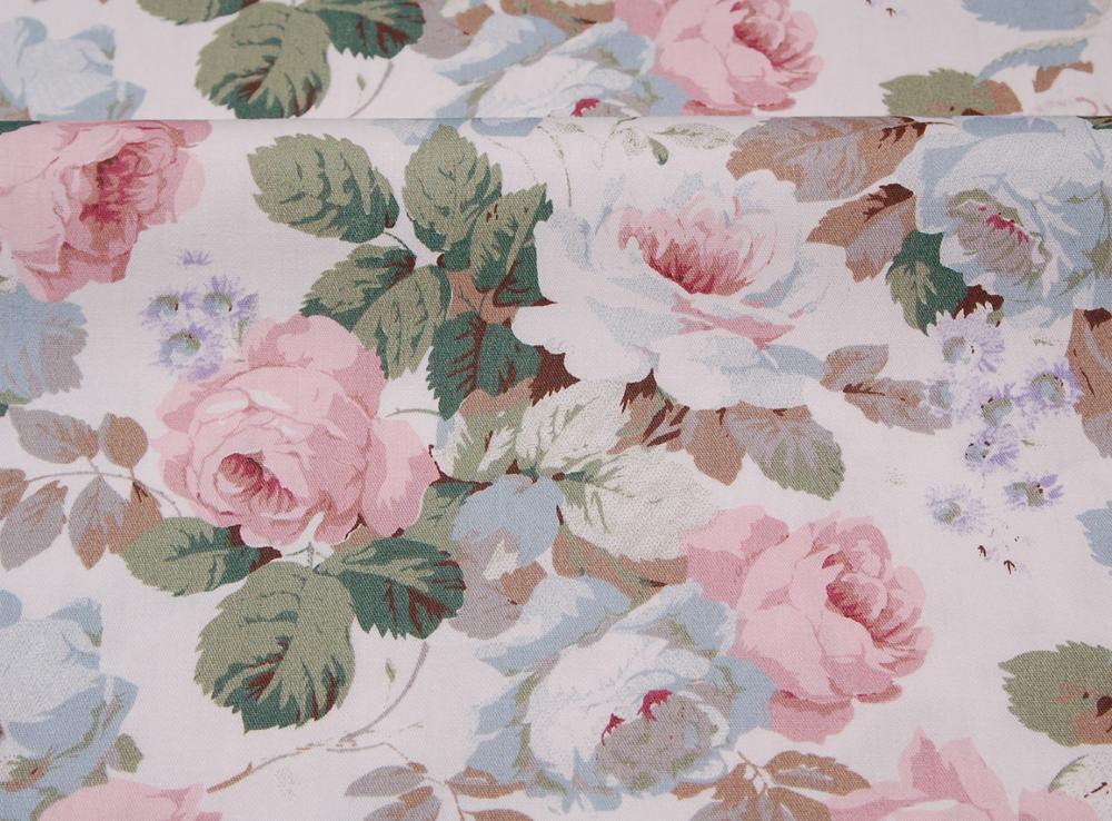 Flower Printed Cotton Twill Fabric