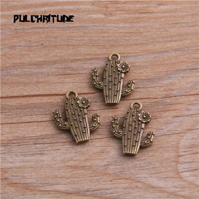 Zinc Alloy Cactus Charms 10/set