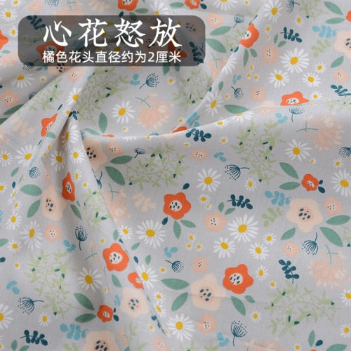 Floral and Patterned Cotton Fabric 50x80cm