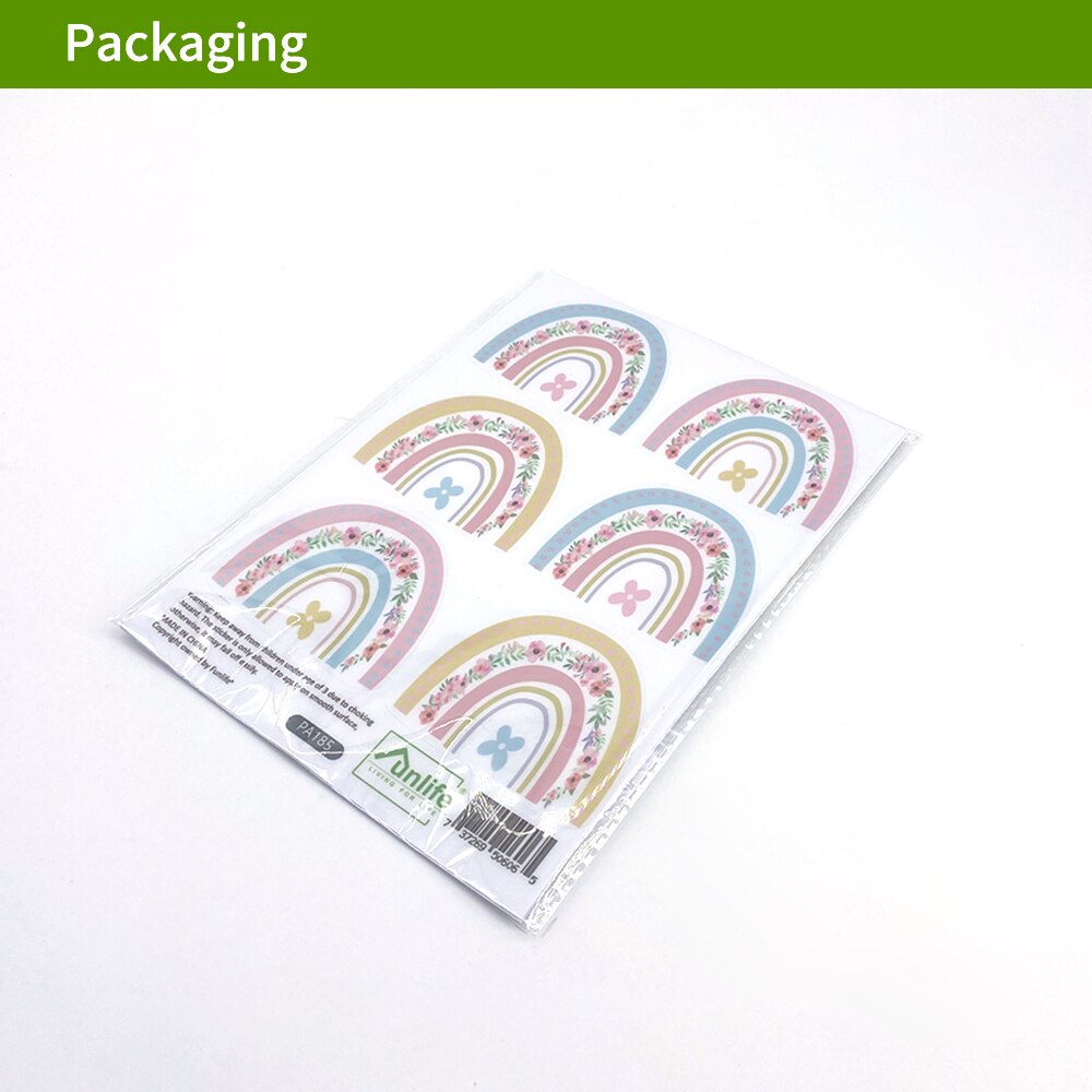 36 Pcs Rainbow Vinyl Decorative Wall Stickers